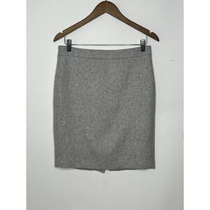 J Crew Womens Gray Wool Blend Pencil Skirt size 4 Career, Church, Business